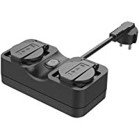 meross Enchufe Inteligente- Enchufe Exterior Impermeable App Control. Función de Temporizador. Compatible con Alexa…